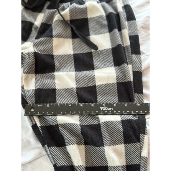 Aeropostale Lounge Black & White Checkered Pant Drawstrings Size Medium - Picture 6 of 6